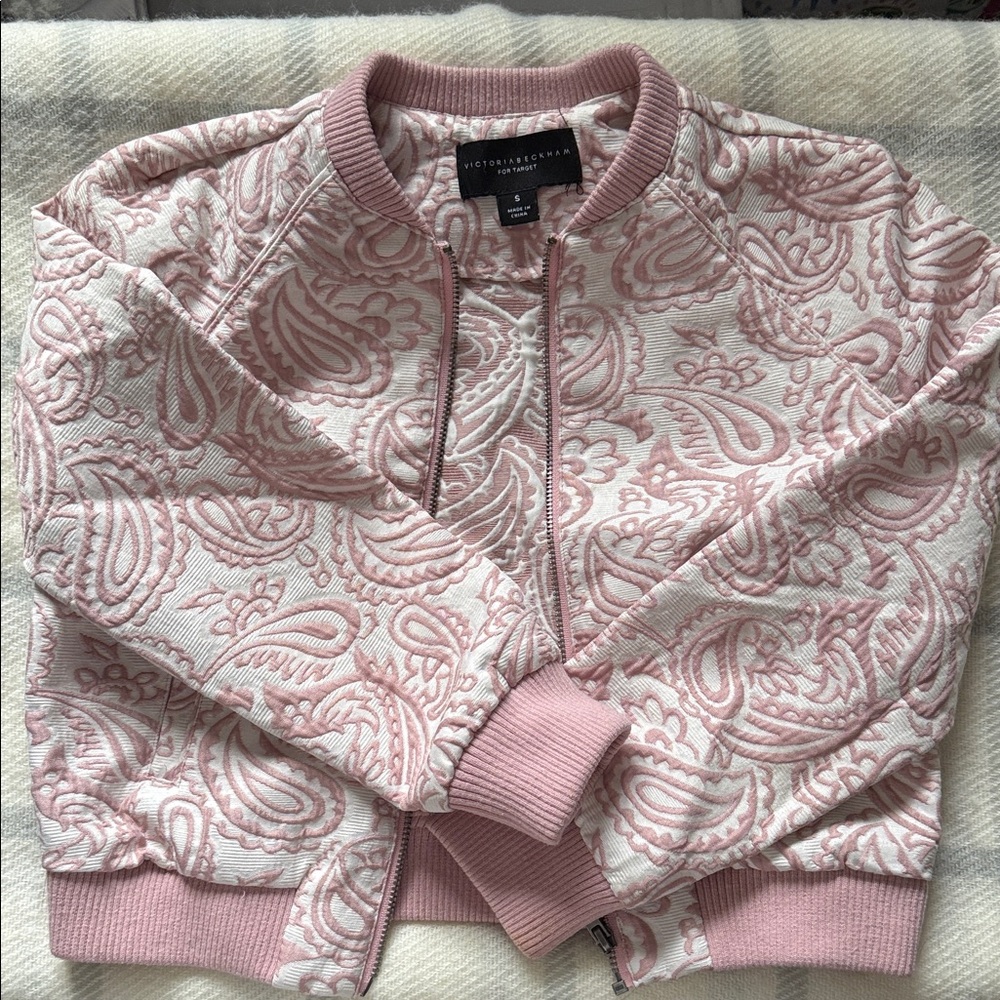 Victoria Beckham for Target Pink and White Paisley Jacket